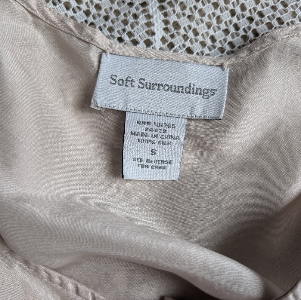 Silk Button Down Blush Top - image 4